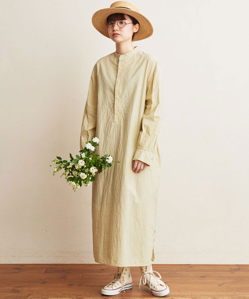 美品 fig London フィグロンドン 袖プリーツ コットン ワンピース fig London（フィグロンドン）の「DAY shirt dress（シャツ
