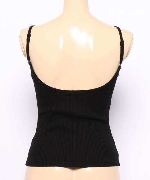 RASVOA(ラスボア)の「【WEB限定】カットリブカップ付きバックオープンキャミ(キャミソール・レディース・ブルー/オフホワイト/グリーン/ブラック・FREE)」の6枚目の写真
