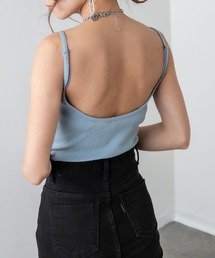 RASVOA | 【WEB限定】カットリブカップ付きバックオープンキャミ(キャミソール)