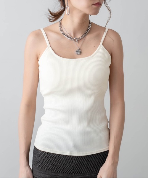 RASVOA(ラスボア)の「【WEB限定】カットリブカップ付きバックオープンキャミ(キャミソール・レディース・ブルー/オフホワイト/グリーン/ブラック・FREE)」の10枚目の写真