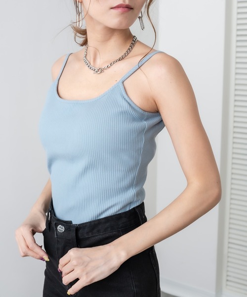 RASVOA(ラスボア)の「【WEB限定】カットリブカップ付きバックオープンキャミ(キャミソール・レディース・ブルー/オフホワイト/グリーン/ブラック・FREE)」の17枚目の写真