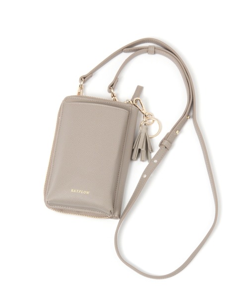 BAYFLOW（ベイフロー）の「モバイルミニウォレットショルダー（財布・レディース・ナチュラル/ライトイエロー/スカイブルー/ベージュ/ブラック/ライトグレー・FREE）」の3枚目の写真
