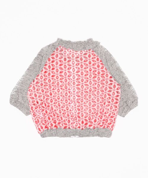 RAGMART（ラグマート）の「レースジップアップカーディガン（カーディガン/ボレロ・キッズ・ブルー/レッド/ブラック・95cm/90cm/80ｃｍ）」の4枚目の写真