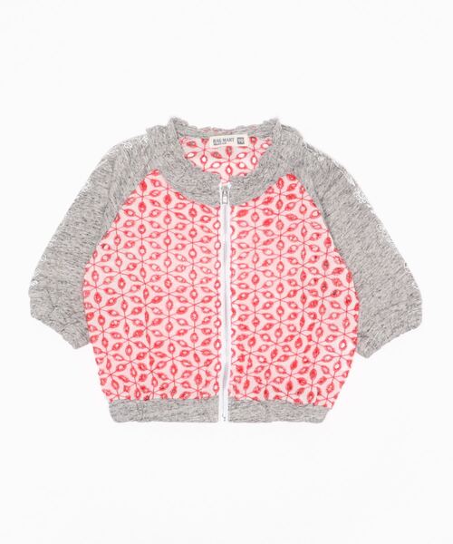 RAGMART（ラグマート）の「レースジップアップカーディガン（カーディガン/ボレロ・キッズ・ブルー/レッド/ブラック・95cm/90cm/80ｃｍ）」の8枚目の写真