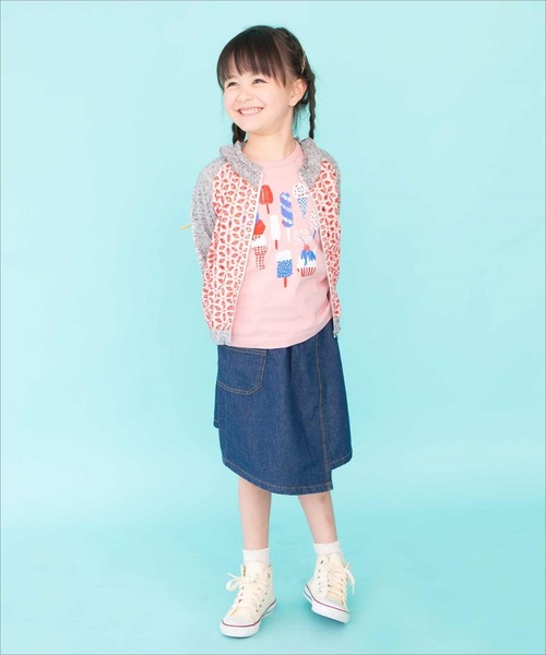 RAGMART（ラグマート）の「レースジップアップカーディガン（カーディガン/ボレロ・キッズ・ブルー/レッド/ブラック・95cm/90cm/80ｃｍ）」の6枚目の写真