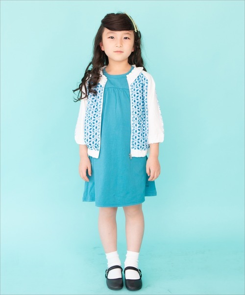 RAGMART（ラグマート）の「レースジップアップカーディガン（カーディガン/ボレロ・キッズ・ブルー/レッド/ブラック・95cm/90cm/80ｃｍ）」の10枚目の写真