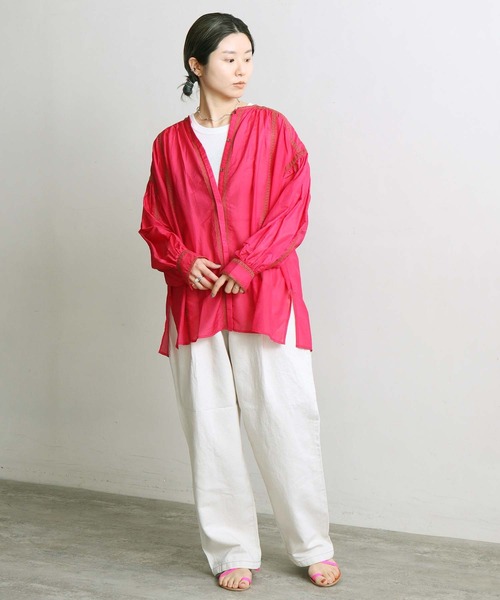 caph（カーフ）の「10ozC/Liデニムタック太パンツ（キナリ）（デニムパンツ・レディース・アイボリー・FREE）」の16枚目の写真