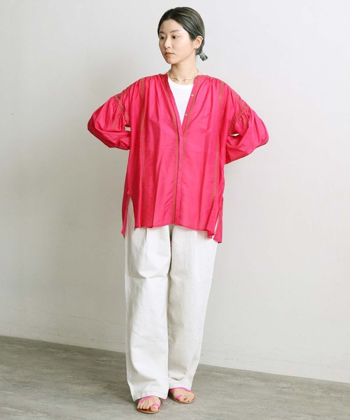 caph（カーフ）の「10ozC/Liデニムタック太パンツ（キナリ）（デニムパンツ・レディース・アイボリー・FREE）」の17枚目の写真