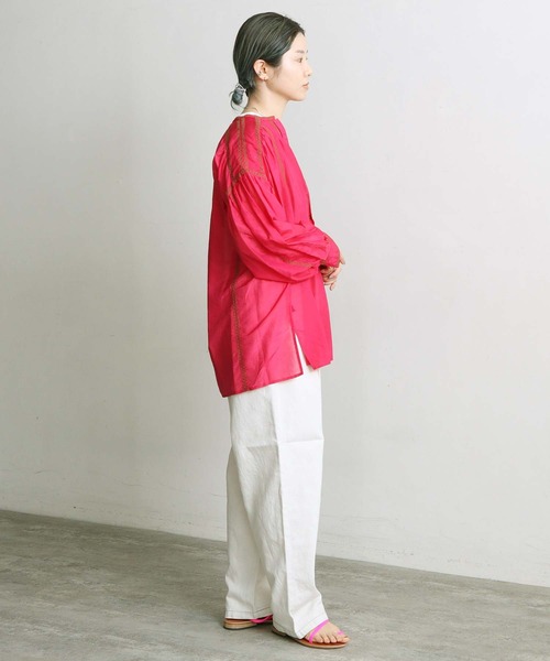 caph（カーフ）の「10ozC/Liデニムタック太パンツ（キナリ）（デニムパンツ・レディース・アイボリー・FREE）」の18枚目の写真