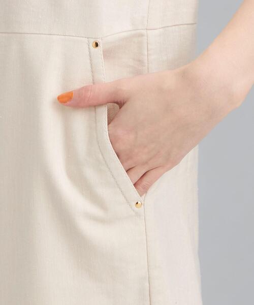 green label relaxing（グリーンレーベルリラクシング）の「SC デニムライク オールインワン（ワンピース・レディース・ネイビー/オフホワイト・FREE）」の9枚目の写真