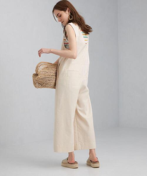 green label relaxing（グリーンレーベルリラクシング）の「SC デニムライク オールインワン（ワンピース・レディース・ネイビー/オフホワイト・FREE）」の16枚目の写真