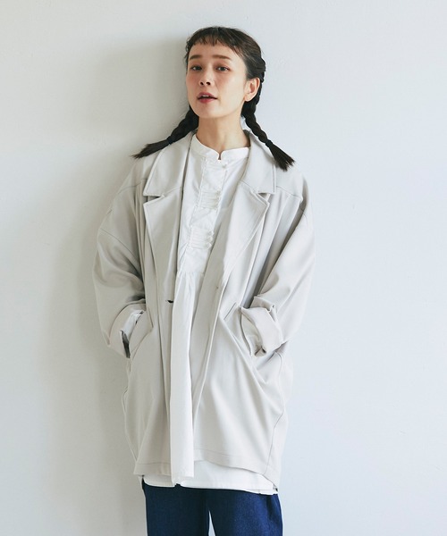 and R（アンドアール）の「マオカラーチュニック（チュニック・レディース・ホワイト・FREE）」の2枚目の写真