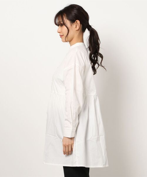 and R（アンドアール）の「マオカラーチュニック（チュニック・レディース・ホワイト・FREE）」の7枚目の写真