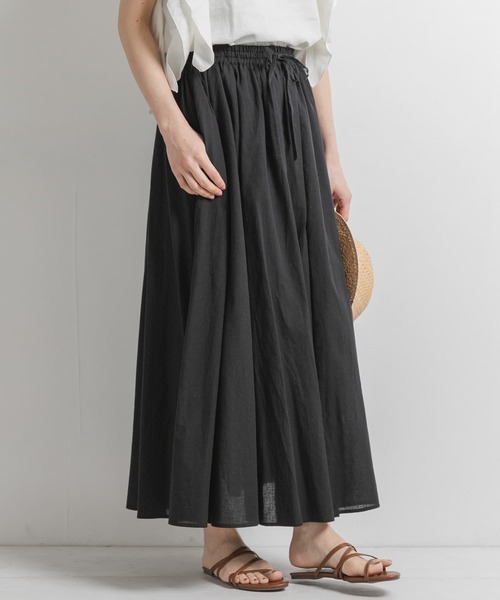 URBAN RESEARCH Sonny Label（アーバンリサーチサニーレーベル）の「リネンコットンギャザーマキシスカート（スカート・レディース・ブラック/パープル/ブルー・FREE）」の8枚目の写真