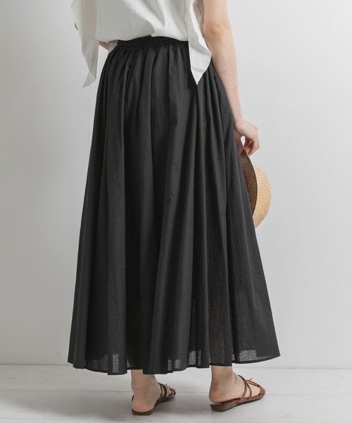 URBAN RESEARCH Sonny Label（アーバンリサーチサニーレーベル）の「リネンコットンギャザーマキシスカート（スカート・レディース・ブラック/パープル/ブルー・FREE）」の10枚目の写真