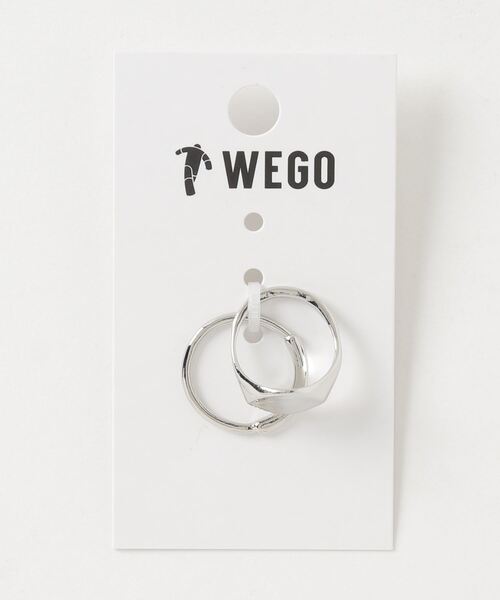 WEGO(ウィゴー)の「WEGO/【2点セット】メタルリング3(リング・レディース・シルバー/ゴールド・FREE)」の2枚目の写真