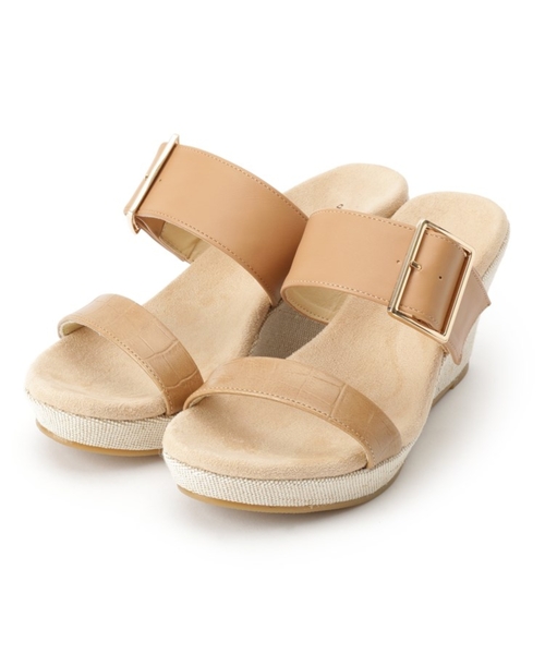 DRESKIP（ドレスキップ）の「◆バックルデザインまが～るサンダル（サンダル・レディース・ブラック/ブラウン系/アイボリー系・35/45/25）」の2枚目の写真