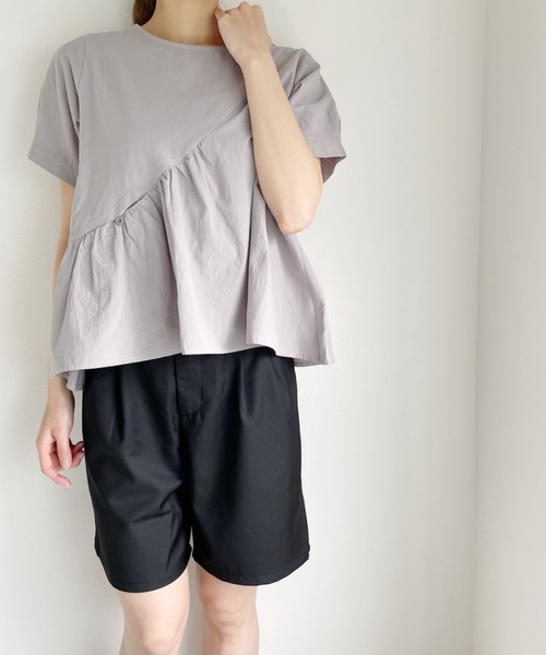 Alite cloth(アリーテクロス)の「ひざ丈ハーフパンツ(その他パンツ・レディース・ブラック/グレー・FREE)」の6枚目の写真