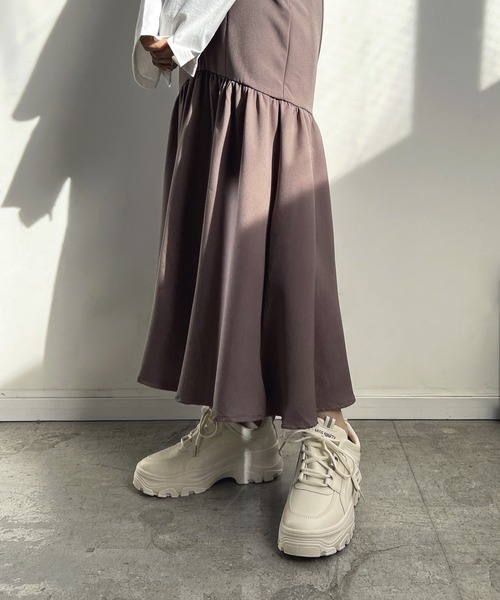 Futier land（フューティアランド）の「ワンカラー厚底スニーカー（スニーカー・レディース・ホワイト/ライトベージュ・40/38/39/35/36/37）」の18枚目の写真