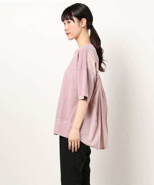 LUPILIEN(ルピリアン)の「ビンテージ風 パッチワークバックシャンTシャツ(Tシャツ/カットソー・レディース・チャコールグレー/ライトグレー/ベージュ/ピンク/ライトカーキ・FREE)」の18枚目の写真