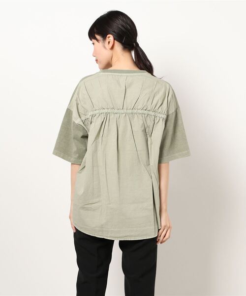 LUPILIEN(ルピリアン)の「ビンテージ風 パッチワークバックシャンTシャツ(Tシャツ/カットソー・レディース・チャコールグレー/ライトグレー/ベージュ/ピンク/ライトカーキ・FREE)」の15枚目の写真