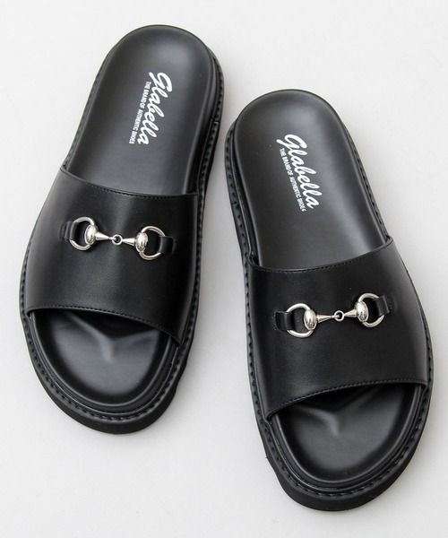 glabella（グラベラ）の「シャークソール ビット スライドサンダル / プラットフォーム フェイクレザーサンダル（サンダル・メンズ・ブラック・S/M/L）」の15枚目の写真