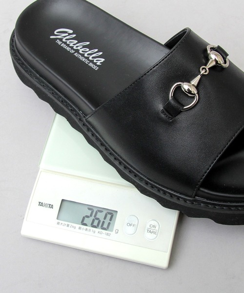 glabella（グラベラ）の「シャークソール ビット スライドサンダル / プラットフォーム フェイクレザーサンダル（サンダル・メンズ・ブラック・S/M/L）」の12枚目の写真