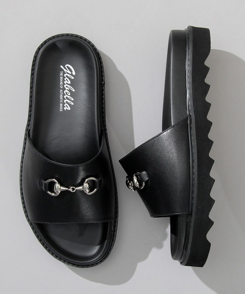 glabella（グラベラ）の「シャークソール ビット スライドサンダル / プラットフォーム フェイクレザーサンダル（サンダル・メンズ・ブラック・S/M/L）」の17枚目の写真