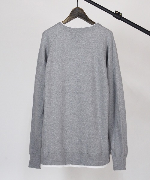 EGO TRIPPING（エゴトリッピング）の「msw921-OVERLAP SWEAT スウェット（スウェット・メンズ・ブラック/杢グレー/チャコール・46/48）」の10枚目の写真