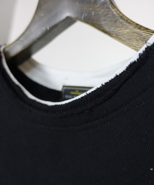 EGO TRIPPING（エゴトリッピング）の「msw921-OVERLAP SWEAT スウェット（スウェット・メンズ・ブラック/杢グレー/チャコール・46/48）」の18枚目の写真