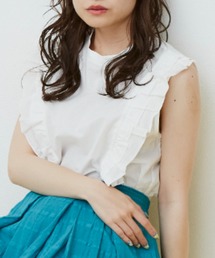 ラインフリルガーリーブラウス