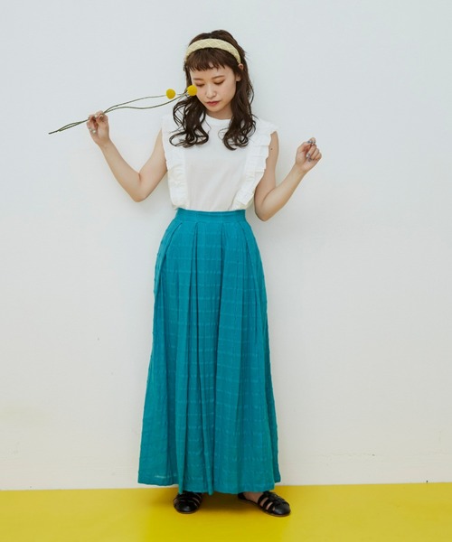 MERLOT(メルロー)の「ラインフリルガーリーブラウス(シャツ/ブラウス・レディース・マスタード/ブルー/ホワイト・FREE)」の13枚目の写真