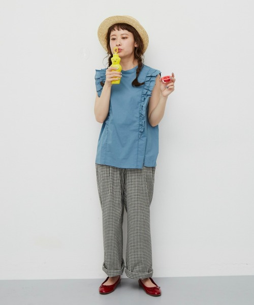 MERLOT(メルロー)の「ラインフリルガーリーブラウス(シャツ/ブラウス・レディース・マスタード/ブルー/ホワイト・FREE)」の17枚目の写真