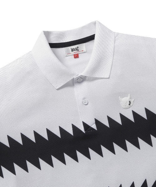 WAAC（ワック）の「《WAAC》MENS シーズンパターン半袖ポロシャツ（ポロシャツ・メンズ・ネイビー/ホワイト・2/4/1/3）」の3枚目の写真