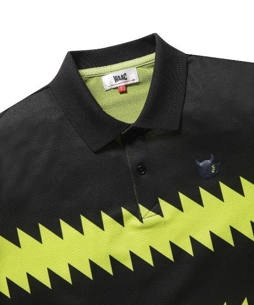 WAAC（ワック）の「《WAAC》MENS シーズンパターン半袖ポロシャツ（ポロシャツ・メンズ・ネイビー/ホワイト・2/4/1/3）」の5枚目の写真
