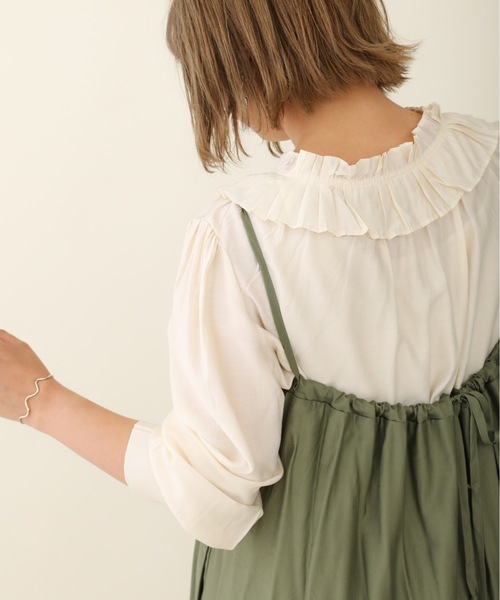 sakishimatokyo（サキシマトーキョー）の「サキシマamp「フリルエリブラウス」（シャツ/ブラウス・レディース・ブラック/ベージュ/オフホワイト・FREE）」の4枚目の写真