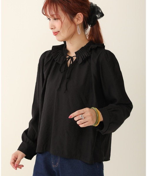sakishimatokyo（サキシマトーキョー）の「サキシマamp「フリルエリブラウス」（シャツ/ブラウス・レディース・ブラック/ベージュ/オフホワイト・FREE）」の7枚目の写真