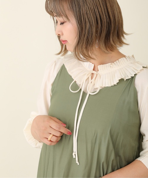 sakishimatokyo（サキシマトーキョー）の「サキシマamp「フリルエリブラウス」（シャツ/ブラウス・レディース・ブラック/ベージュ/オフホワイト・FREE）」の10枚目の写真