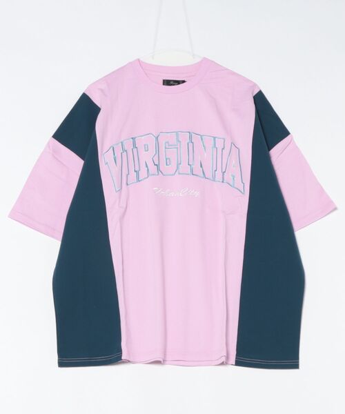 ＪＵＧＬＡＮＳ（ユグランス）の「【RINGS】切替カレッジBIG-TEE（Tシャツ/カットソー・メンズ・グリーン/ブラック/パープル・M/L）」の3枚目の写真