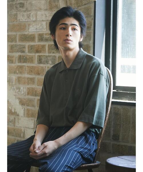 CRAFT STANDARD BOUTIQUE(クラフトスタンダードブティック)の「カノコBIGポロシャツ *(ポロシャツ・メンズ・ブラック/ベージュ/カーキ・LL/M/L)」の22枚目の写真