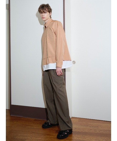 IEY(アイイーワイ)の「【IEY】TAILORED OVER PANTS IYPTBA004(スラックス・メンズ・ブラック/ダークベージュ・M/L)」の17枚目の写真