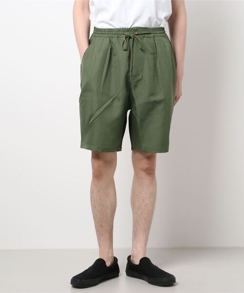 koe（コエ）の「ソフトライクリネンバルーンショーツ*（その他パンツ・メンズ・オリーブ/アイボリー/ブラック・M/L）」の3枚目の写真