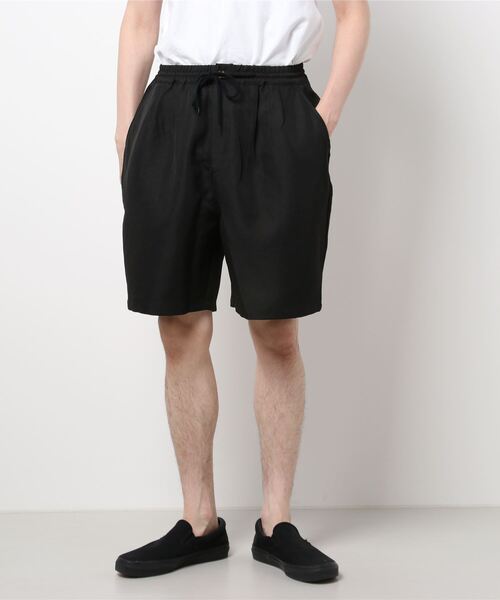 koe（コエ）の「ソフトライクリネンバルーンショーツ*（その他パンツ・メンズ・オリーブ/アイボリー/ブラック・M/L）」の2枚目の写真