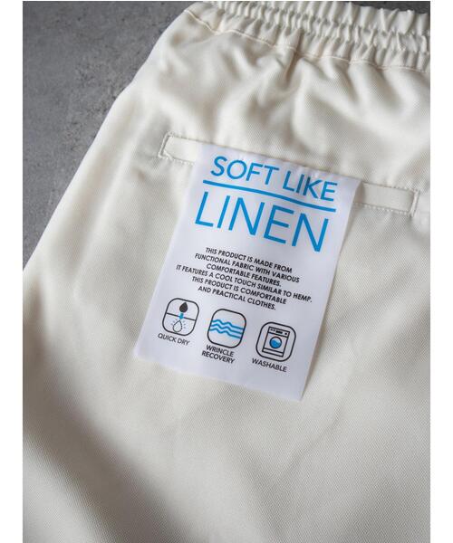 koe（コエ）の「ソフトライクリネンバルーンショーツ*（その他パンツ・メンズ・オリーブ/アイボリー/ブラック・M/L）」の4枚目の写真