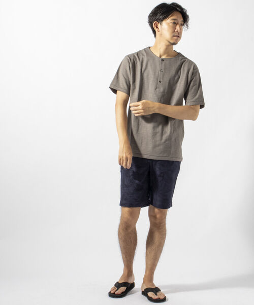 NOLLEY'S goodman（ノーリーズグッドマン）の「総柄 プリペラ イージーショーツ ボタニカル ショートパンツ（その他パンツ・メンズ・ホワイト系その他6/ブラック系その他5/ブルー系その他7・SMALL/MEDIUM/LARGE/X-LARGE）」の9枚目の写真