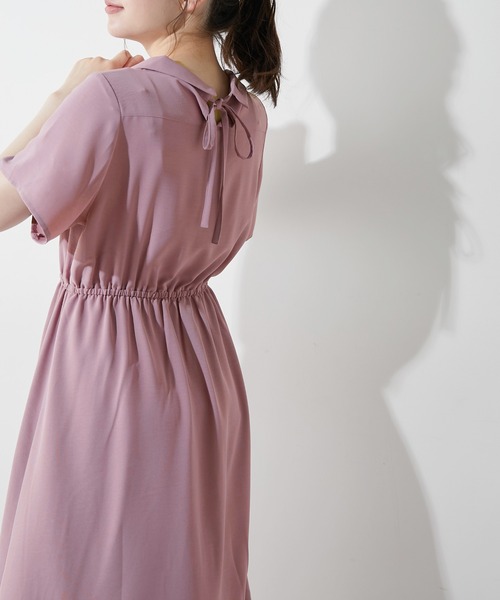 Web限定 Olive Des Olive オリーブデオリーブ のファッション Des ワンピース Backリボン開襟ワンピース ワンピース Olive