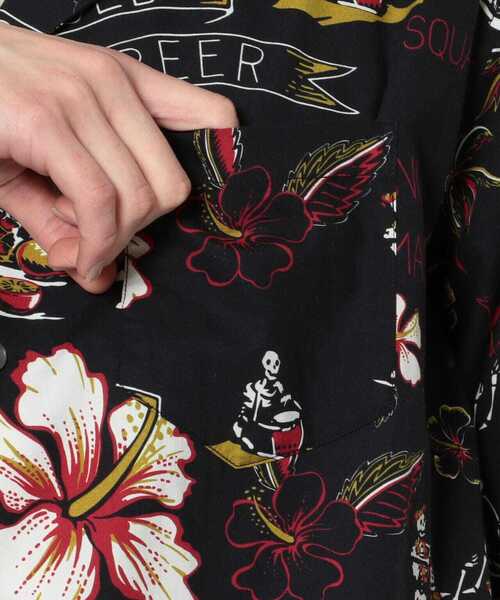Schott ハワイアンシャツ バラ柄 半袖 HAWAIIAN SHIRT 