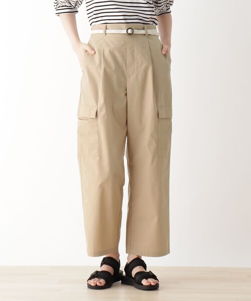 DRESKIP（ドレスキップ）の「◆のびるベルト付きカ－ゴパンツ（その他パンツ・レディース・ベージュ/ネイビー/カーキ・02/03/04）」の2枚目の写真