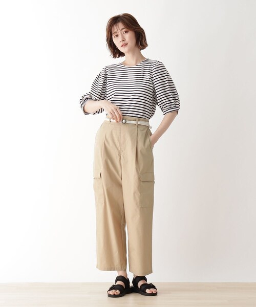 DRESKIP（ドレスキップ）の「◆のびるベルト付きカ－ゴパンツ（その他パンツ・レディース・ベージュ/ネイビー/カーキ・02/03/04）」の14枚目の写真