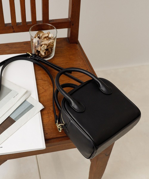 COLONY 2139（コロニートゥーワンスリーナイン）の「スクエアミニボストンバッグ/ショルダーバッグ（ボストンバッグ・レディース・ブラック/アイボリー/レオパード/ゼブラ・FREE）」の3枚目の写真